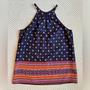 J. Crew Print High-Neck Top • Size XS